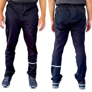 Novara men’s black full length zip ankle performance cycling pants size large